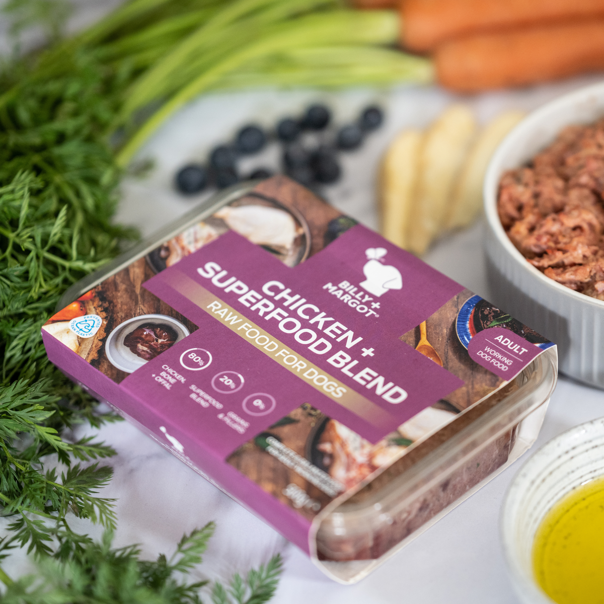 Chicken Complete Raw Dog Food Billy Margot - Main Image