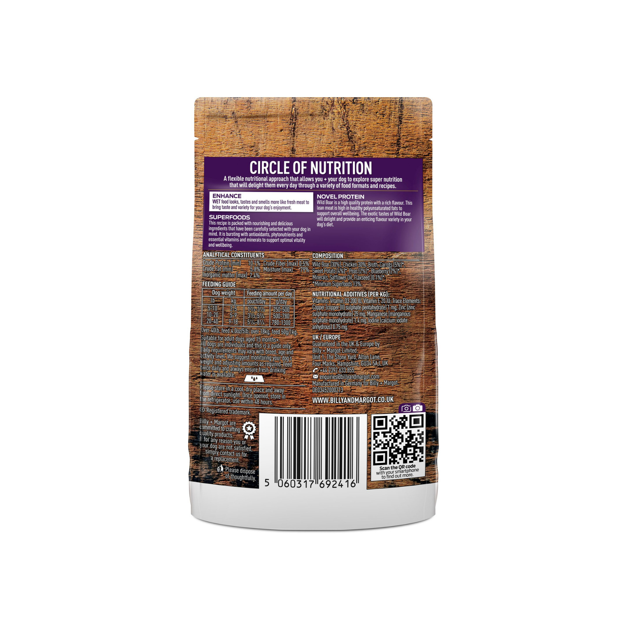 Wild Boar + Superfood Blend Wet Dog Food Pouches