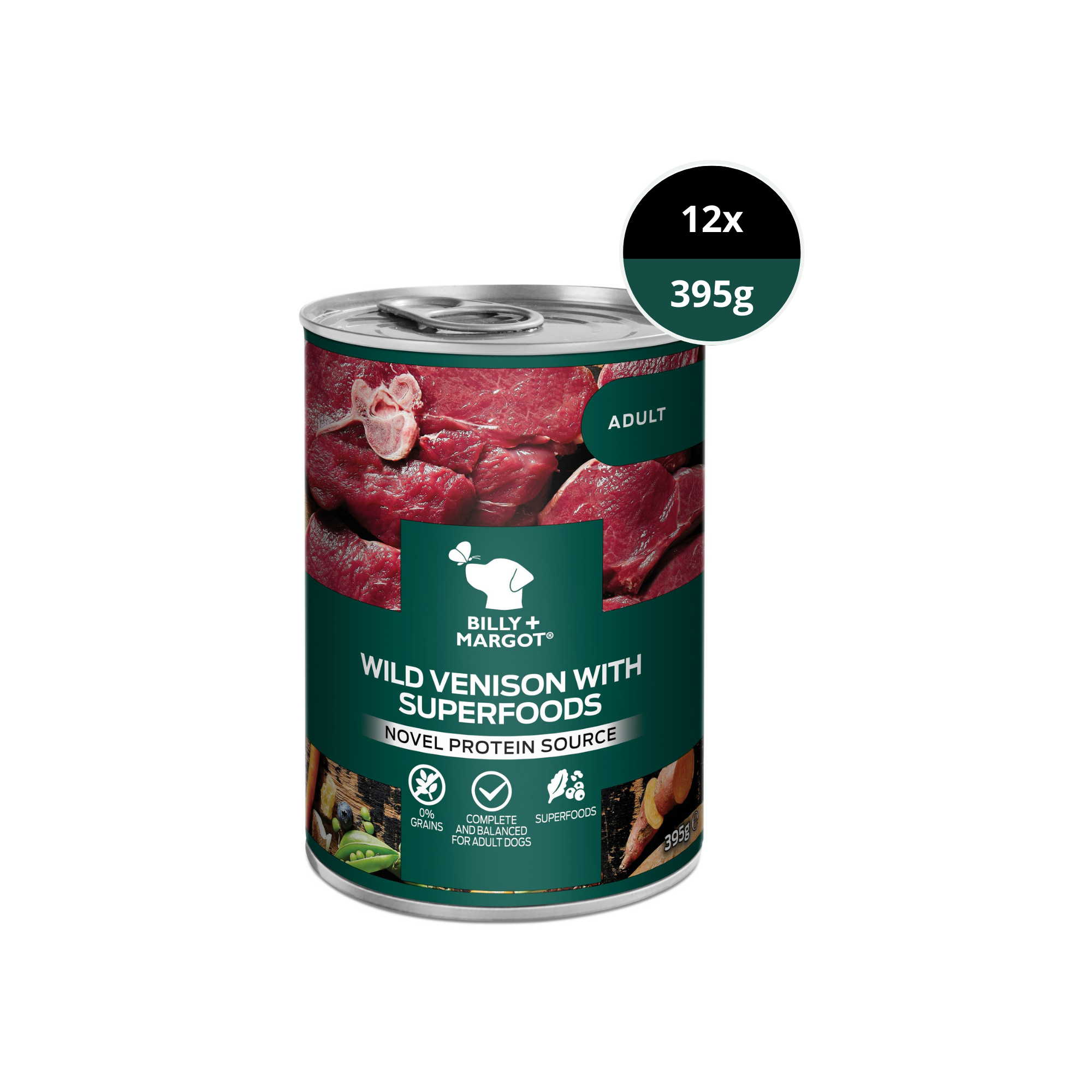 Venison Grain Free Canned Wet Dog Food 12 Cans Billy Margot
