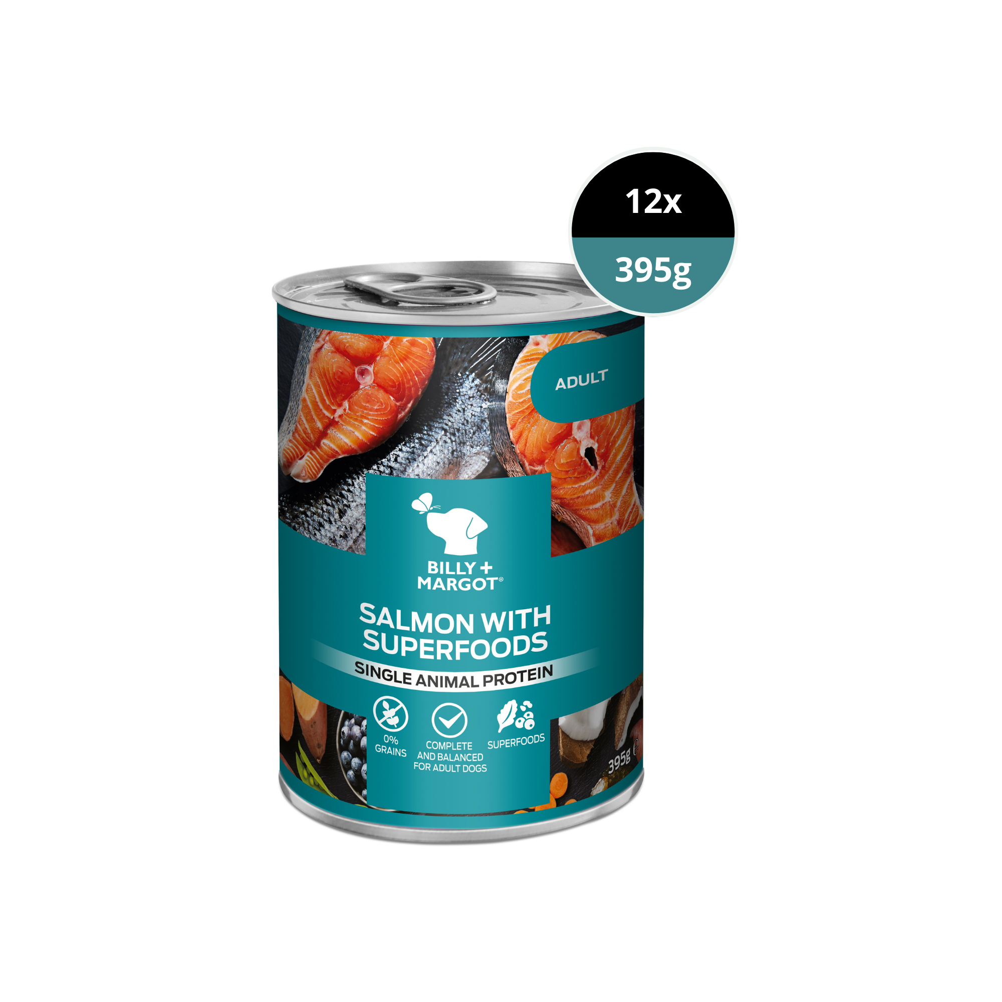 Salmon Grain Free Wet Dog Food 12 Cans Billy Margot
