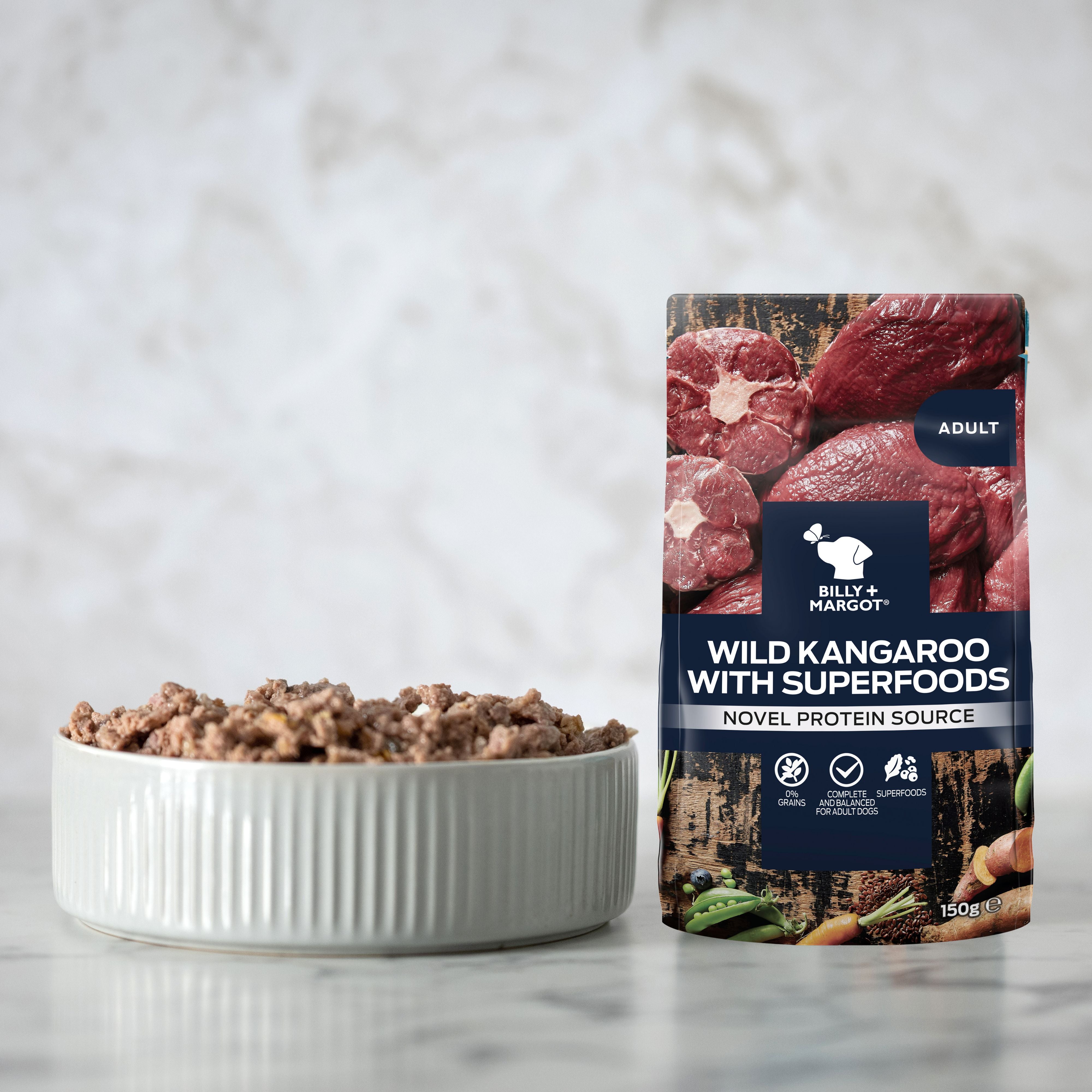 kangaroo grain free wet dog food pouches