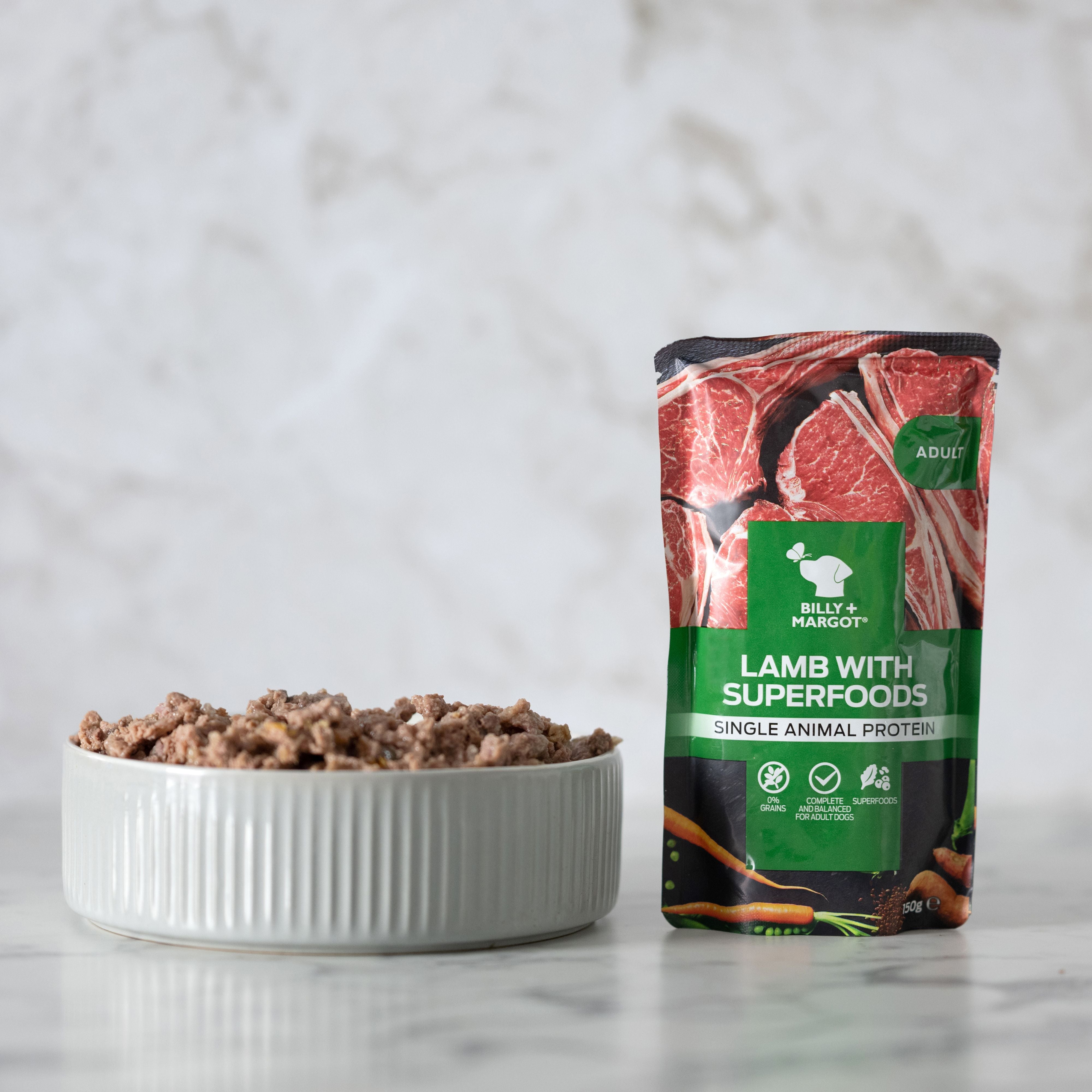 lamb grain free wet dog food pouches